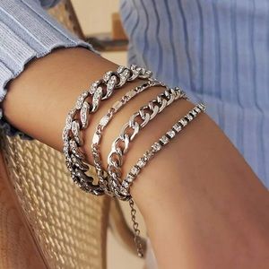 Silver Rhinestone Bracelet